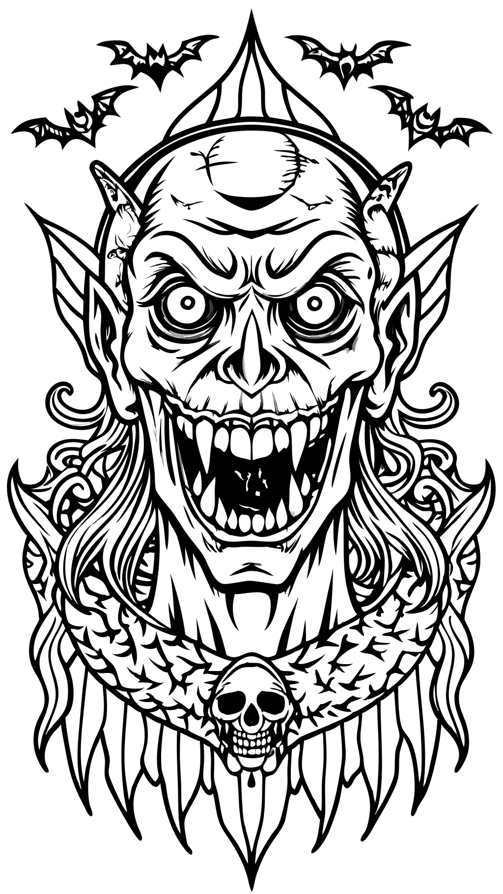 scary coloring pages for adults